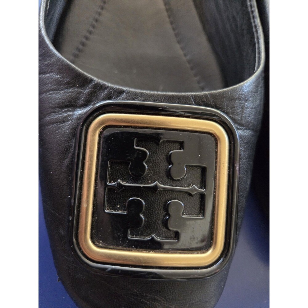 Tory Burch Soft Leather GEORGIA BALLET FLATS In Black  Sz 7M - Picture 4 of 7